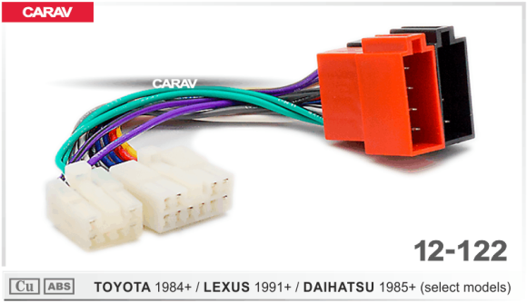 ISO-переходник TOYOTA 1984+ / LEXUS 1991+ / DAIHATSU 1985+ (выборочн. модели) (Carav 12-122)
