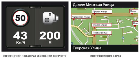 Интерактивная карта радар-детектора Akenori Drivecam 1080 X Akenori Drivecam 1080 X контроль скорости и интерактивная карта