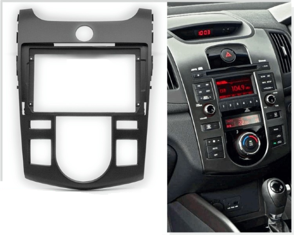 Carav 22-413 | 9" переходная рамка Kia Cerato (TD), Forte (TD), Naza Forte 2009-2012 (c климат-контролем) Carav 22-413 | 9" переходная рамка Kia Cerato (TD), Forte (TD), Naza Forte 2009-2012 (c климат-контролем)
