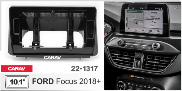 Carav 22-1317 | 10.1" переходная рамка Ford Focus 2018+