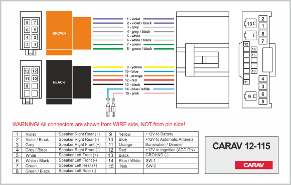Carav 12-115 | ISO-переходник MAZDA 2001+ (выборочн. модели) Carav 12-115 | ISO-переходник MAZDA 2001+ (выборочн. модели)