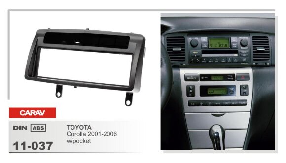 Переходная рамка CARAV 11-037 для TOYOTA Corolla 2001-2006 Переходная рамка CARAV 11-037 для TOYOTA Corolla 2001-2006