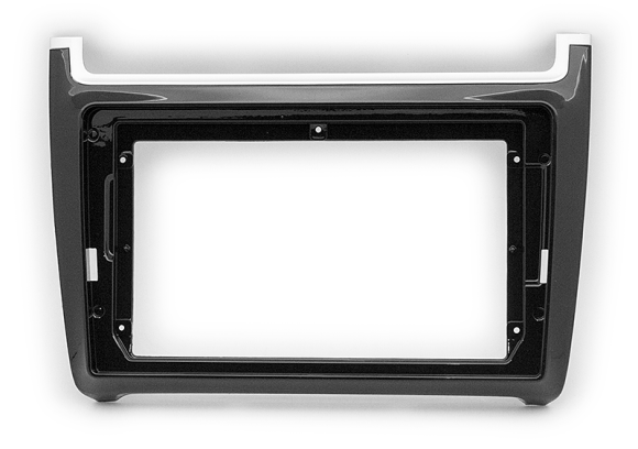 Carav 22-1532 | 9" переходная рамка Volkswagen Polo 2009-2020 (Gloss black)