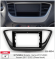 Carav 22-1534 | 9" переходная рамка Hyundai Accent, Solaris 2017-2019 (черный глянец)