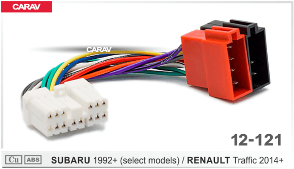 ISO-переходник SUBARU 1992+ (выборочн. модели) / RENAULT Traffic 2014+ (Carav 12-121)