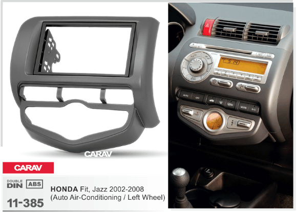Carav 11-385 | 2DIN переходная рамка HONDA Fit, Jazz 2001-2008 (с климат-контролем / руль слева) Carav 11-385 | 2DIN переходная рамка HONDA Fit, Jazz 2001-2008 (с климат-контролем / руль слева)