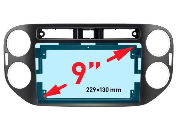 Incar RVW-FC581 | 9" переходная рамка VW Tiguan 2007-2018 Incar RVW-FC581 | 9" переходная рамка VW Tiguan 2007-2018