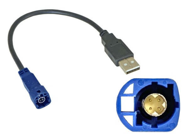 USB-переходник Incar USB VW-FC108 для VW, SKODA (тип3) для подключения магнитолы Incar к штатному разъему USB
