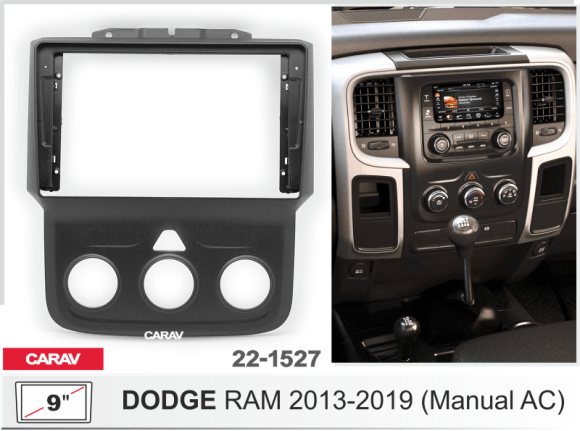 Carav 22-1527 | 9" переходная рамка DODGE Ram 2013-2019 (кондиц)