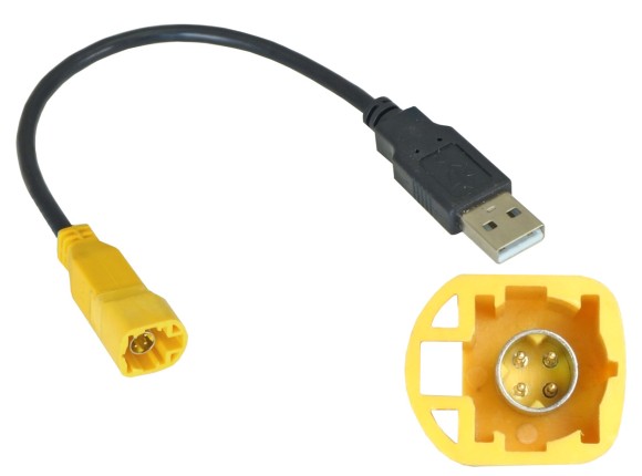 USB-переходник Incar USB VW-FC107 для VW, SKODA (тип2) для подключения магнитолы Incar к штатному разъему USB
