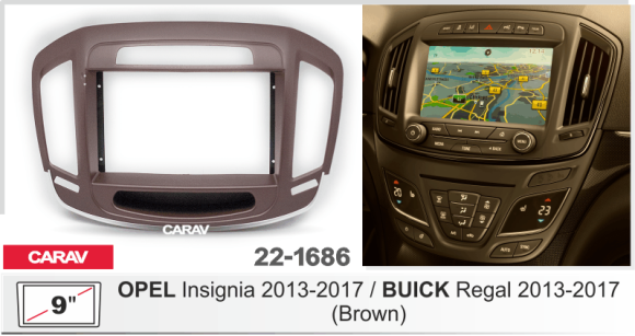 Carav 22-1686 | 9" переходная рамка Opel Insignia, Buick Regal 2013-2017