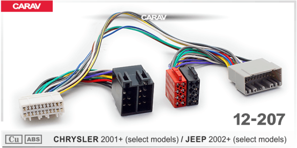ISO-переходник CHRYSLER 2001+ / JEEP 2002+ (выборочн. модели) (Carav 12-207)