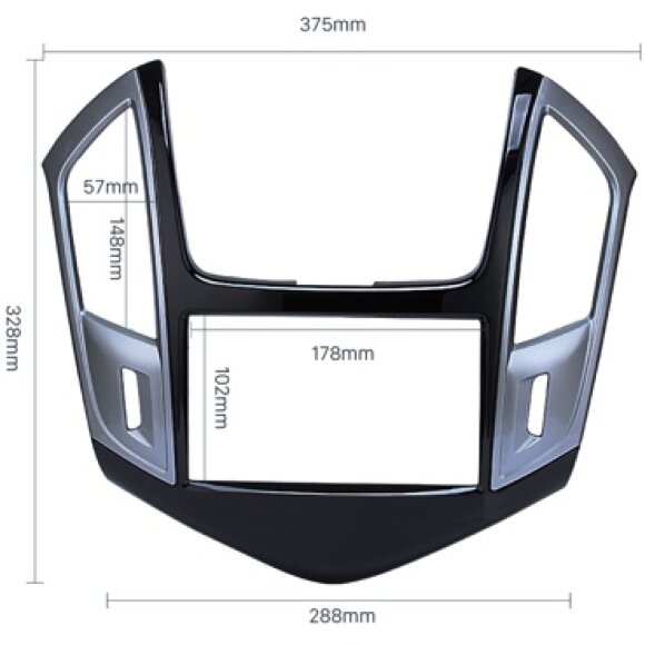Переходная рамка Chevrolet Cruze 13+ Incar RCV-N12 Переходная рамка Chevrolet Cruze 13+ Incar RCV-N12