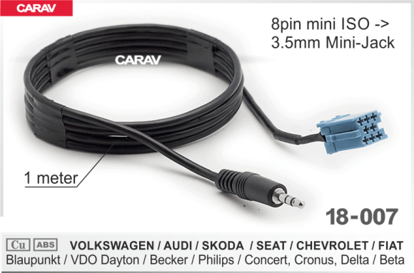 CARAV 18-007: VOLKSWAGEN / AUDI / SKODA / SEAT / CHEVROLET / FIAT (Blaupunkt / VDO Dayton / Becker / Philips / Concert, Cronus, Delta / Beta)