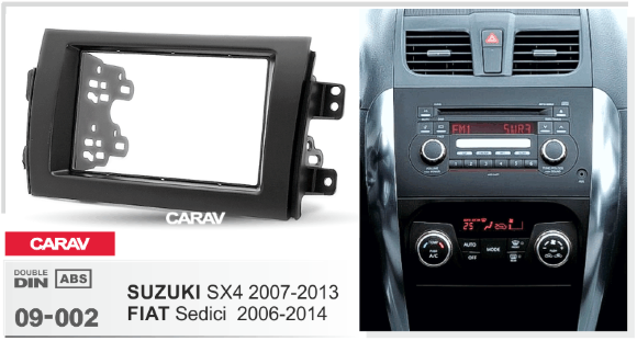 Carav 09-002 | 2DIN переходная рамка Suzuki SX4 2006-2013, Fiat Sedici 2006-2014 Carav 09-002 | 2DIN переходная рамка Suzuki SX4 2006-2013, Fiat Sedici 2006-2014
