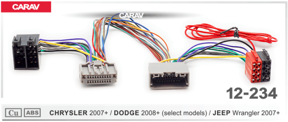 ISO-переходник CHRYSLER 2007+ / DODGE 2008+ (выборочн. модели) / JEEP Wrangler 2007+ (Carav 12-234)