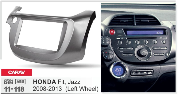Carav 11-118 | 2DIN переходная рамка Honda Fit, Jazz 2008-2013 (руль слева) Carav 11-118 | 2DIN переходная рамка Honda Fit, Jazz 2008-2013 (руль слева)