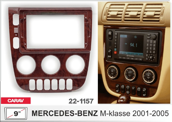 Carav 22-1157 | 9" переходная рамка Mercedes-Benz M-klasse 2001-2005 Carav 22-1157 | 9" переходная рамка Mercedes-Benz M-klasse 2001-2005