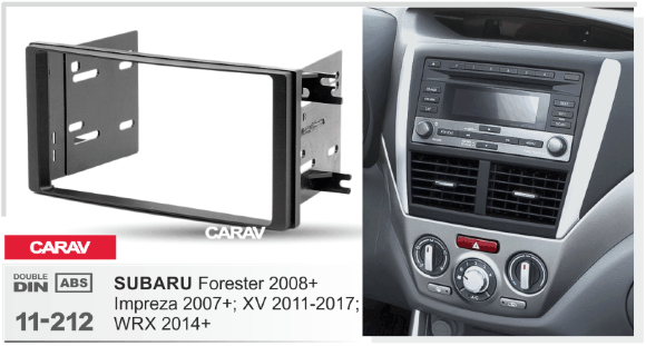 Carav 11-212 | 2DIN переходная рамка Subaru Forester 2008-2016, Impreza 2007-2016, XV I 2011-2016